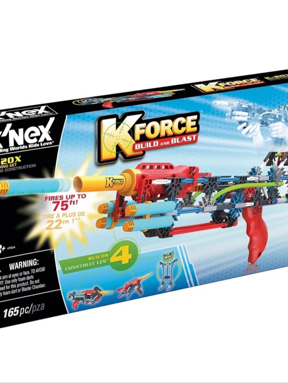 K'NEX K-Force K-20X Building Set - Build and Blast **Missing 1 Piece**